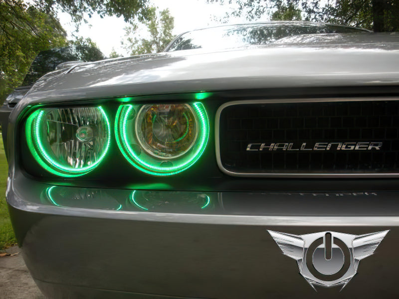 ORACLE Lighting Oracle 08-14 Dodge Challenger LED Projector Headlight Halo Kit - Green