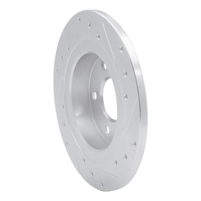 R1 Concepts R1 03-11 Cadillac BLS (Mexico) Rear Left Drilled & Slotted Silver Brake Rotor
