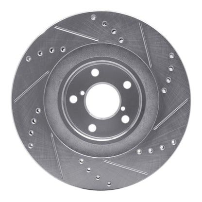 R1 Concepts R1 01-08 Saab 9-2X Front Left Drilled & Slotted Silver Brake Rotor
