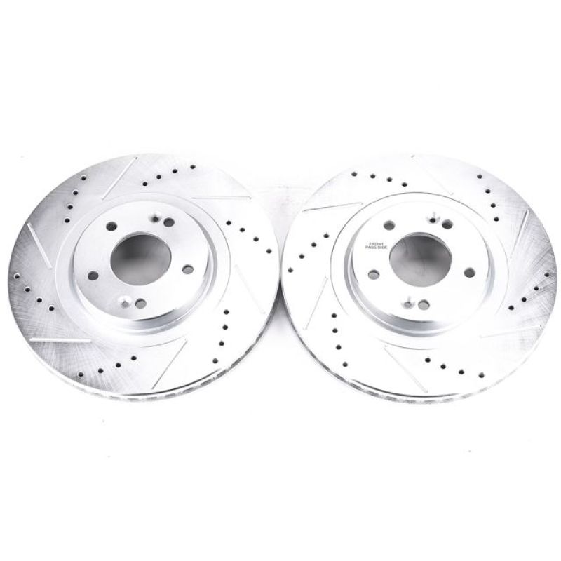 PowerStop Power Stop 13-18 Hyundai Santa Fe Sport Front Evolution Drilled & Slotted Rotors - Pair