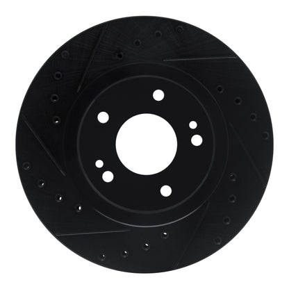 R1 Concepts R1 91-93 Dodge STEALTH Front Left Drilled & Slotted Black Brake Rotor