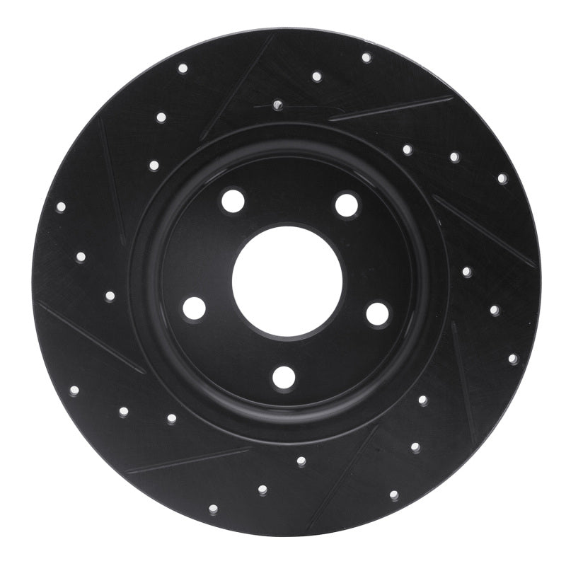 R1 Concepts R1 12-20 Chrysler Town & Country Rear Right Drilled & Slotted Black Brake Rotor