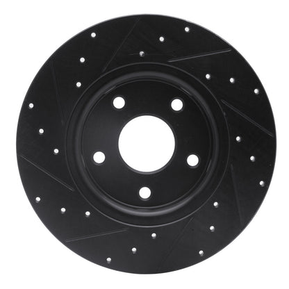 R1 Concepts R1 12-20 Chrysler Town & Country Rear Right Drilled & Slotted Black Brake Rotor