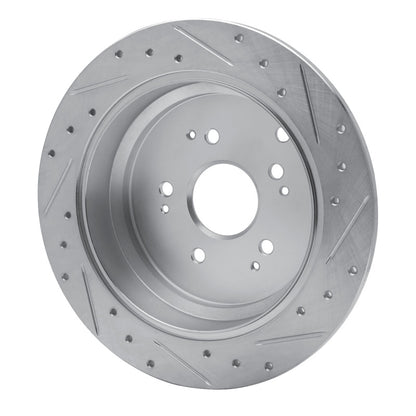 R1 Concepts R1 02-04 Honda Odyssey Rear Left Drilled & Slotted Silver Brake Rotor