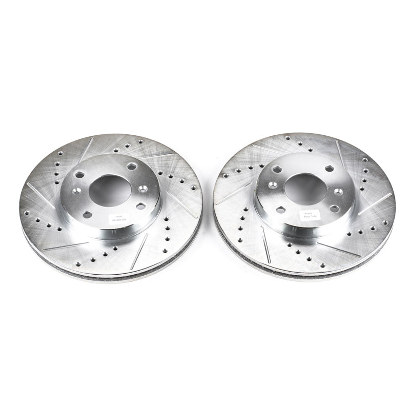 PowerStop Power Stop 98-99 Acura CL Front Evolution Drilled & Slotted Rotors - Pair