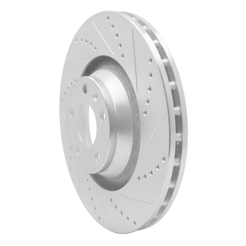 R1 Concepts R1 05-11 Audi A6 Quattro Front Right Drilled & Slotted Silver Brake Rotor