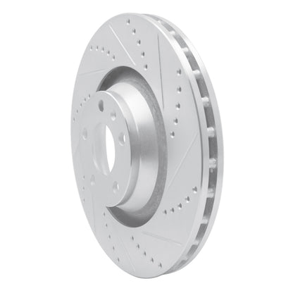 R1 Concepts R1 05-11 Audi A6 Quattro Front Right Drilled & Slotted Silver Brake Rotor