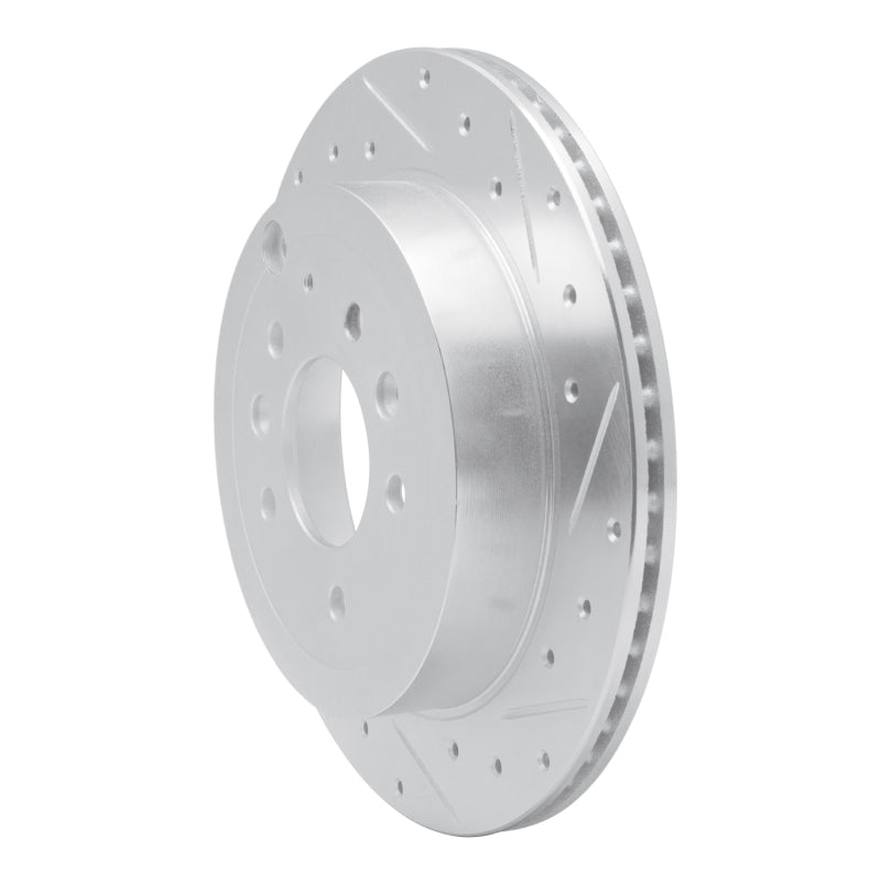 R1 Concepts R1 07-12 Ford Edge Rear Right Drilled & Slotted Silver Brake Rotor