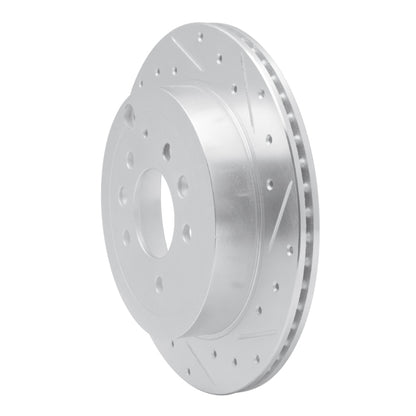 R1 Concepts R1 07-12 Ford Edge Rear Right Drilled & Slotted Silver Brake Rotor