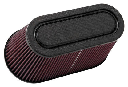 K&N Engineering K&N Filter Univ Air Filter Carb Fib T/B 3-1/2in FLG OD / 12x6in B / 9-15/16x3-15/16in T / 6in H