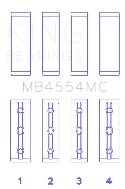 King Engine Bearings Toyota 22GR-FE (Size 0.05) Main Bearing Set