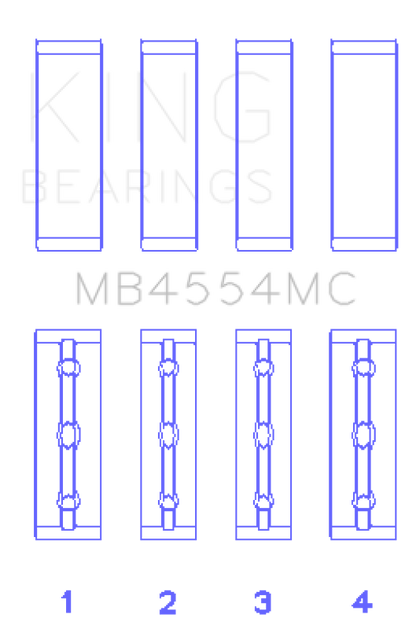 King Engine Bearings Toyota 22GR-FE (Size 0.05) Main Bearing Set