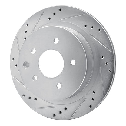 R1 Concepts R1 02-25 Infiniti G35 Rear Left Drilled & Slotted Silver Brake Rotor