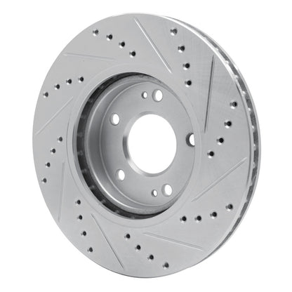 R1 Concepts R1 01-06 Hyundai Santa Fe Front Left Drilled & Slotted Silver Brake Rotor