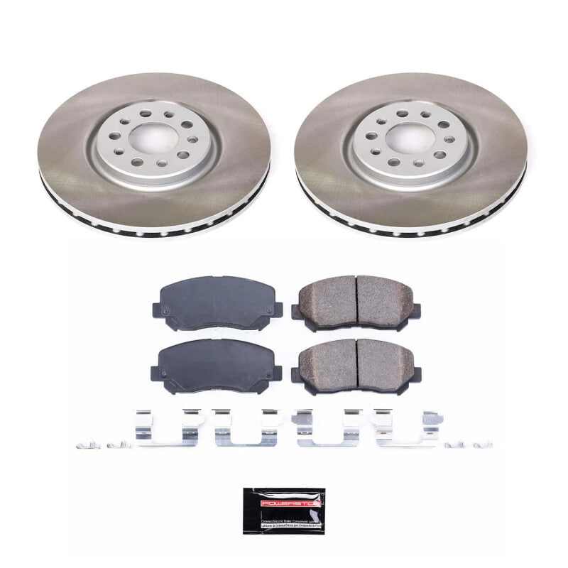 PowerStop Power Stop 14-22 Jeep Cherokee Front Semi-Coated Rotor Kit