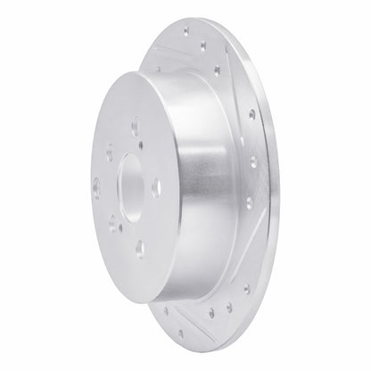 R1 Concepts R1 00-10 Pontiac Vibe Rear Right Drilled & Slotted Silver Brake Rotor