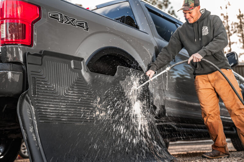 Husky Liners 2019 Chevrolet Silverado 1500 Crew Cab WeatherBeater Black 2nd Row Floor Liners