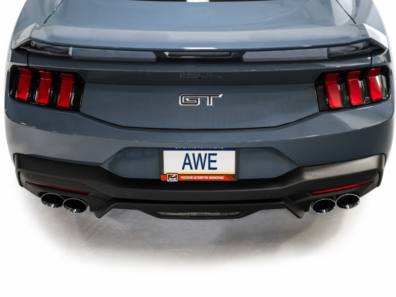 AWE Tuning AWE 2024 Ford Mustang GT Fastback S650 RWD Track Edition Cat-Back Exhaust w/ Quad Chrome Silver Tips