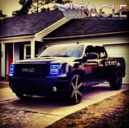 ORACLE Lighting Oracle GMC Sierra 07-13 Halo Kit (New Square Ring Design) - w/ Simple Controller