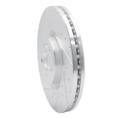 R1 Concepts R1 18-20 Jaguar E-Pace Front Left Drilled & Slotted Silver Brake Rotor