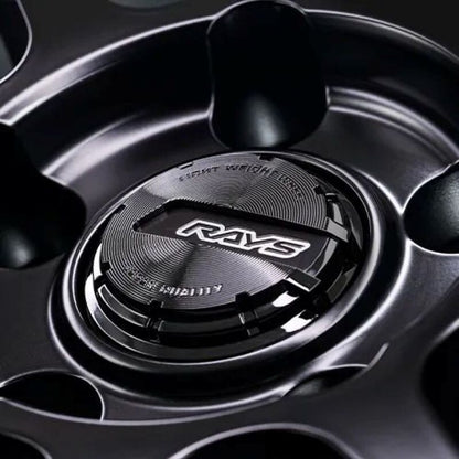 Gram Lights 57NR LIMITED II 18x9.5 +38 5-100 Semigloss Black Wheel w/ Black Cap/Stickers/Air Valve