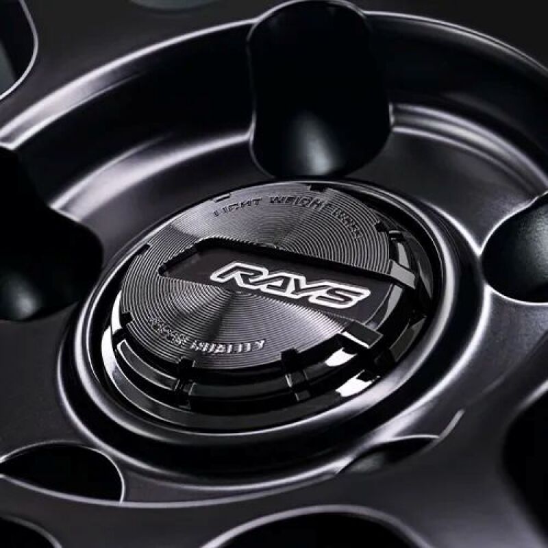 Gram Lights 57NR LIMITED II 18x8.5 +38 5-100 Semigloss Black Wheel w/ Black Cap/Stickers/Air Valve