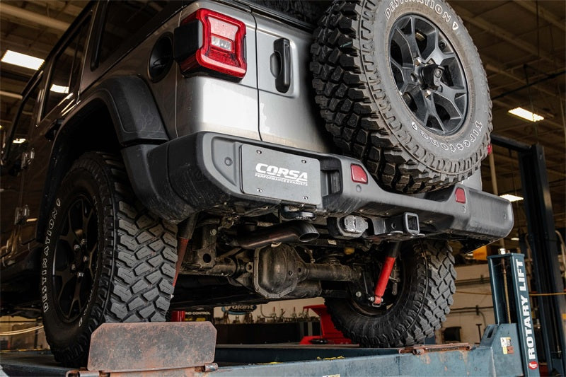 CORSA Performance Corsa 2018-2025 Jeep Wrangler JLU 3.6L Sport 2.75in Cat-Back Exhaust w/ Turn Down Tip