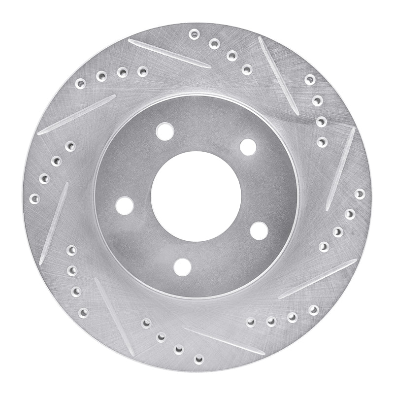 R1 Concepts R1 94-01 Buick Regal Front Right Drilled & Slotted Silver Brake Rotor