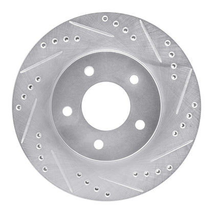 R1 Concepts R1 94-01 Buick Regal Front Right Drilled & Slotted Silver Brake Rotor