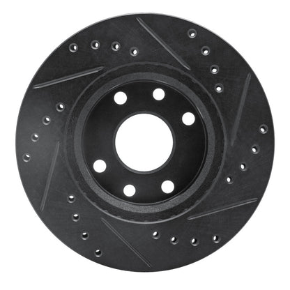 R1 Concepts R1 90-93 Asuna SUNFIRE Front Left Drilled & Slotted Black Brake Rotor