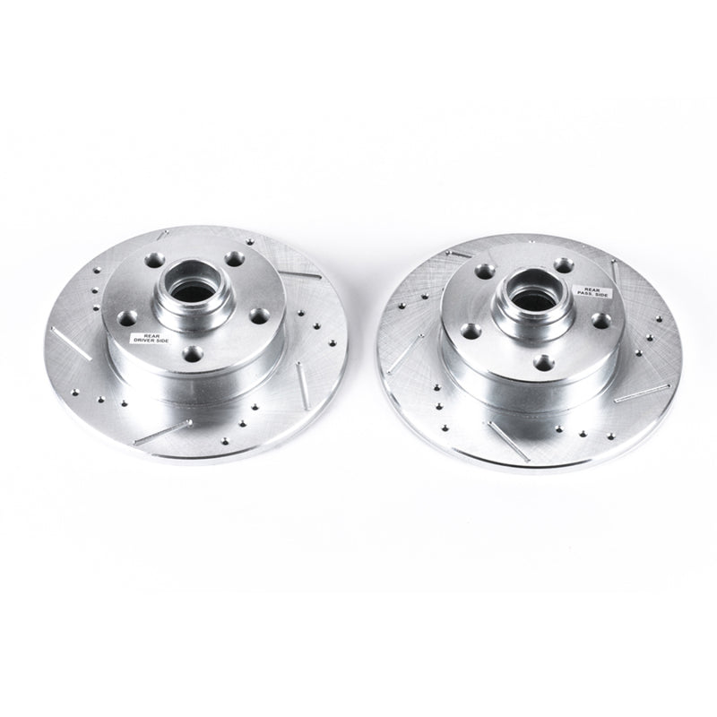 PowerStop Power Stop 92-95 Volkswagen Corrado Rear Evolution Drilled & Slotted Rotors - Pair