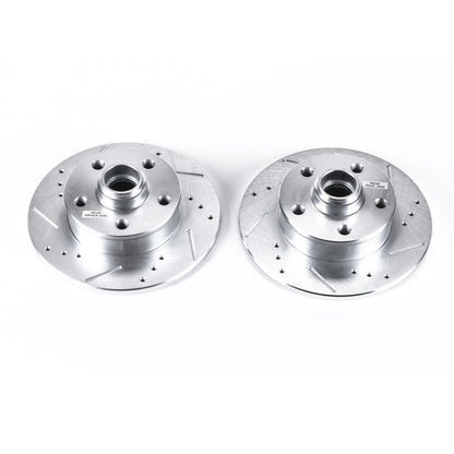 PowerStop Power Stop 92-95 Volkswagen Corrado Rear Evolution Drilled & Slotted Rotors - Pair