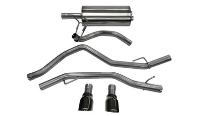 CORSA Performance Corsa 09-18 Dodge Ram 1500 4.7L/5.7L V8 Quad/Crew Cab/Short Bed Black Dual Rear Exit Cat-Back Exhaus