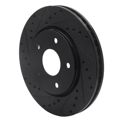 R1 Concepts R1 08-16 Chrysler Town & Country Front Left Drilled & Slotted Black Brake Rotor