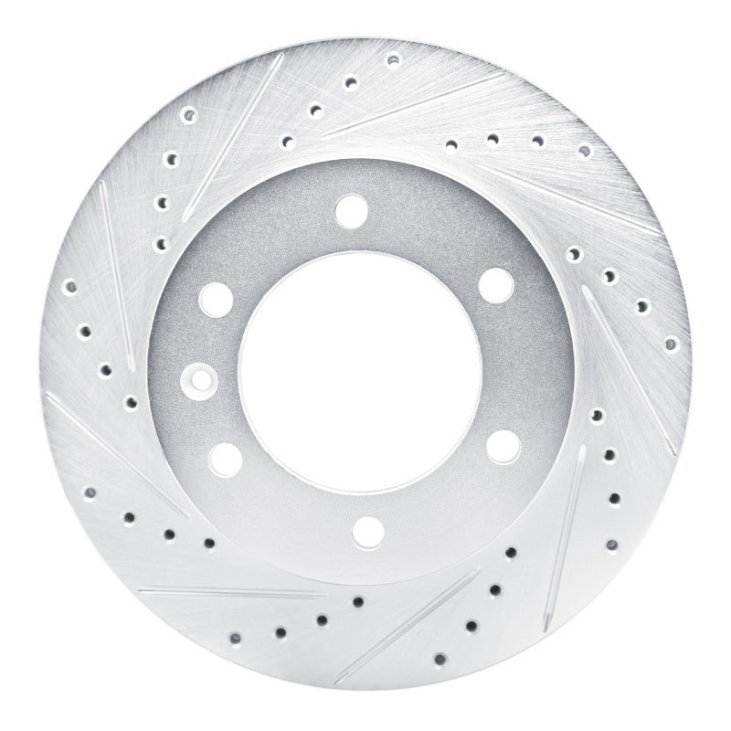 R1 Concepts R1 16-17 Chevrolet S10 Front Left Drilled & Slotted Silver Brake Rotor