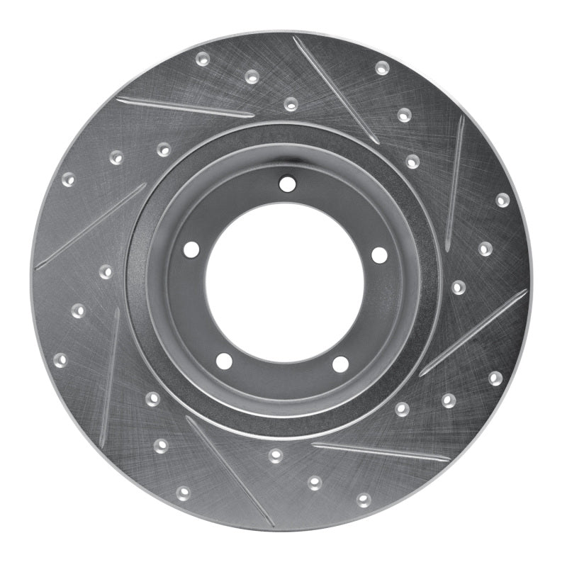 R1 Concepts R1 74-99 Land Rover Discovery Front Left Drilled & Slotted Silver Brake Rotor