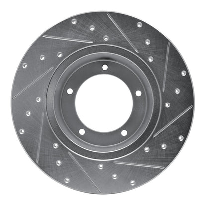 R1 Concepts R1 74-99 Land Rover Discovery Front Left Drilled & Slotted Silver Brake Rotor