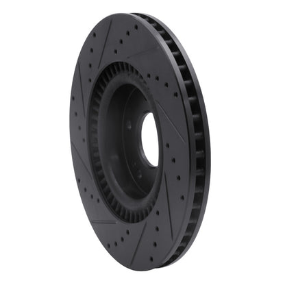 R1 Concepts R1 11-25 Hyundai Tucson Front Right Drilled & Slotted Black Brake Rotor