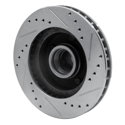R1 Concepts R1 74-79 Ford Gran Torino Front Left Drilled & Slotted Silver Brake Rotor