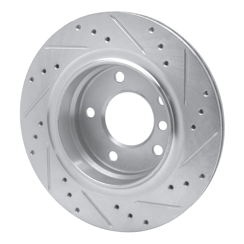 R1 Concepts R1 99-06 BMW 325CI (USA/Canada) Rear Left Drilled & Slotted Silver Brake Rotor