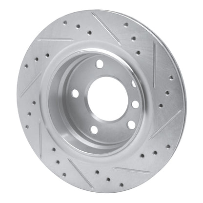R1 Concepts R1 99-06 BMW 325CI (USA/Canada) Rear Left Drilled & Slotted Silver Brake Rotor