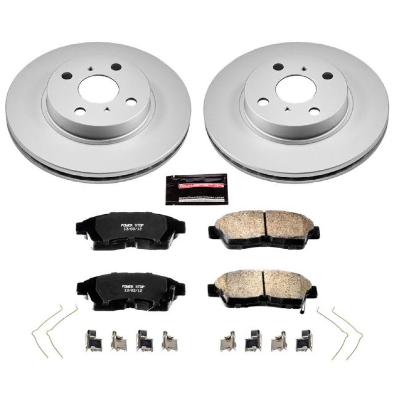 PowerStop Power Stop 93-97 Geo Prizm Front Z17 Evolution Geomet Coated Brake Kit