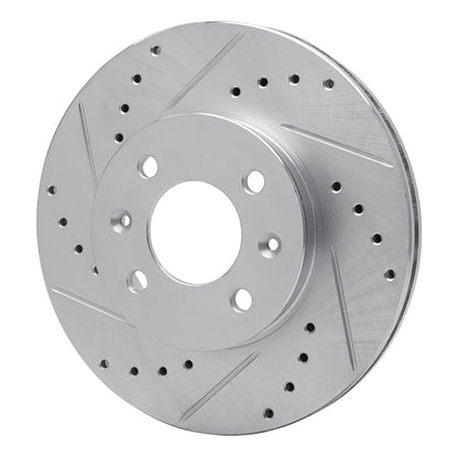 R1 Concepts R1 06-12 Dodge Attitude (Mexico) Front Left Drilled & Slotted Silver Brake Rotor
