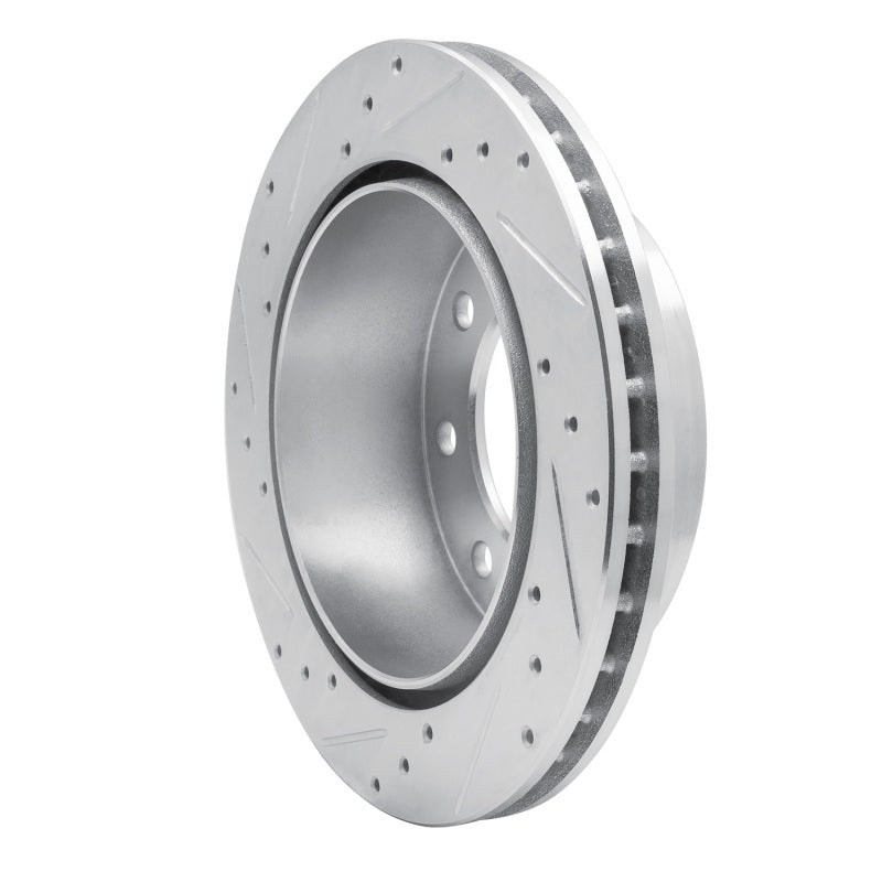 R1 Concepts R1 99-25 Chevrolet Express 3500 Rear Right Drilled & Slotted Silver Brake Rotor