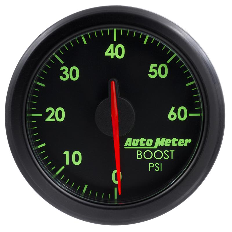 Autometer Airdrive 2-1/6in Boost Gauge 0-60 PSI - Black