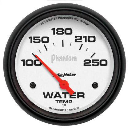 Autometer Phantom 66mm 100-250 Deg F Short Sweep Electronic Water Temperature Gauge