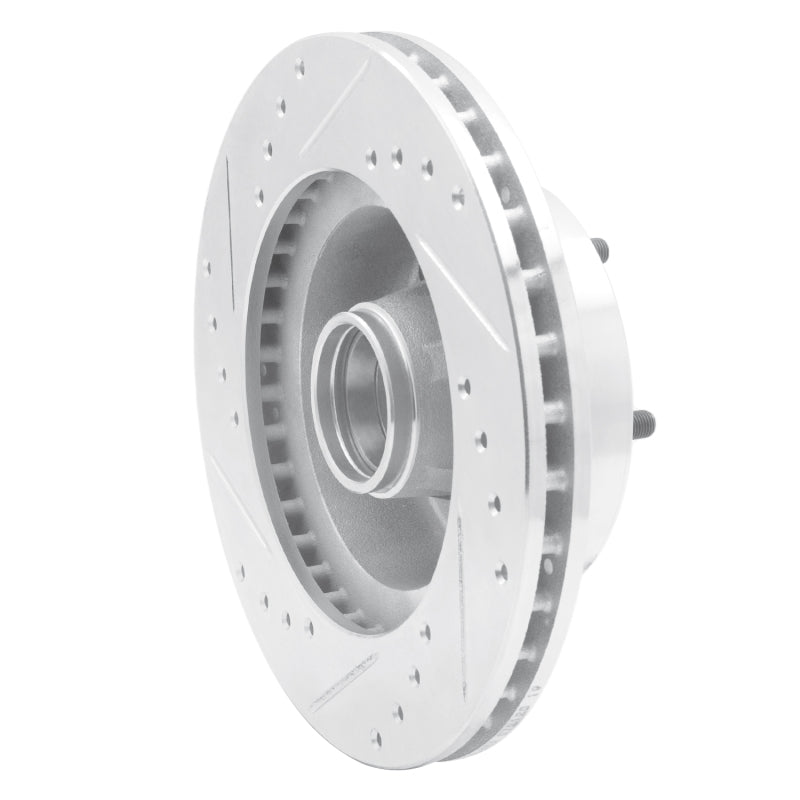 R1 Concepts R1 1967-1974 Buick GS 400 Front Right Drilled & Slotted Silver Brake Rotor