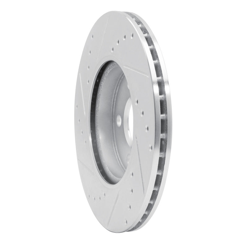 R1 Concepts R1 14-21 Mini Cooper (Excl Clubman) Front Right Drilled & Slotted Silver Brake Rotor