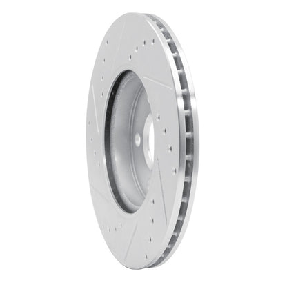 R1 Concepts R1 14-21 Mini Cooper (Excl Clubman) Front Right Drilled & Slotted Silver Brake Rotor