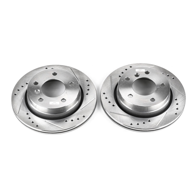 PowerStop Power Stop 2000 BMW 323Ci Rear Evolution Drilled & Slotted Rotors - Pair